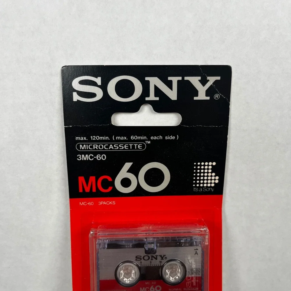 Sony MC-60‎ Microcassette 60 Minute Normal Position 3-Pack 3MC-60 Made in Japan